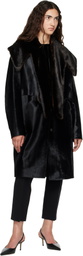 Loulou de Saison Black LOTTA Pony-Effect Leather Coat