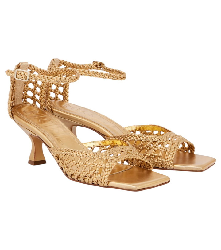 Photo: Souliers Martinez Veronica 55 woven leather sandals