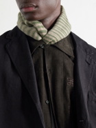 Kardo - Embroidered Striped Cashmere Scarf