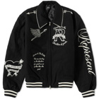 Represent Men's Cherub Wool Varsity Jacket in Jet Black