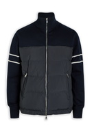 Aurélien Frost Quilted Wool-blend and Shell Jacket Navy