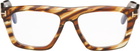 TOM FORD Brown Blue Block Rectangular Glasses