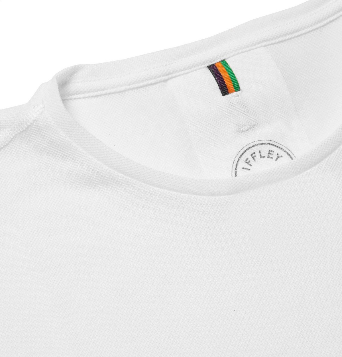 Iffley Road - Hove Striped Drirelease Piqué Top - White