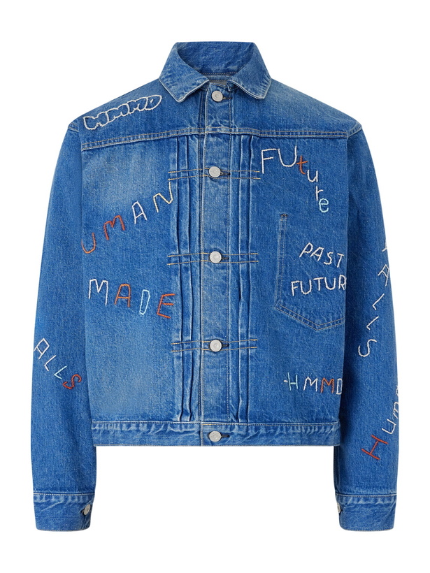 Photo: Human Made - Embroidered Denim Jacket - Blue