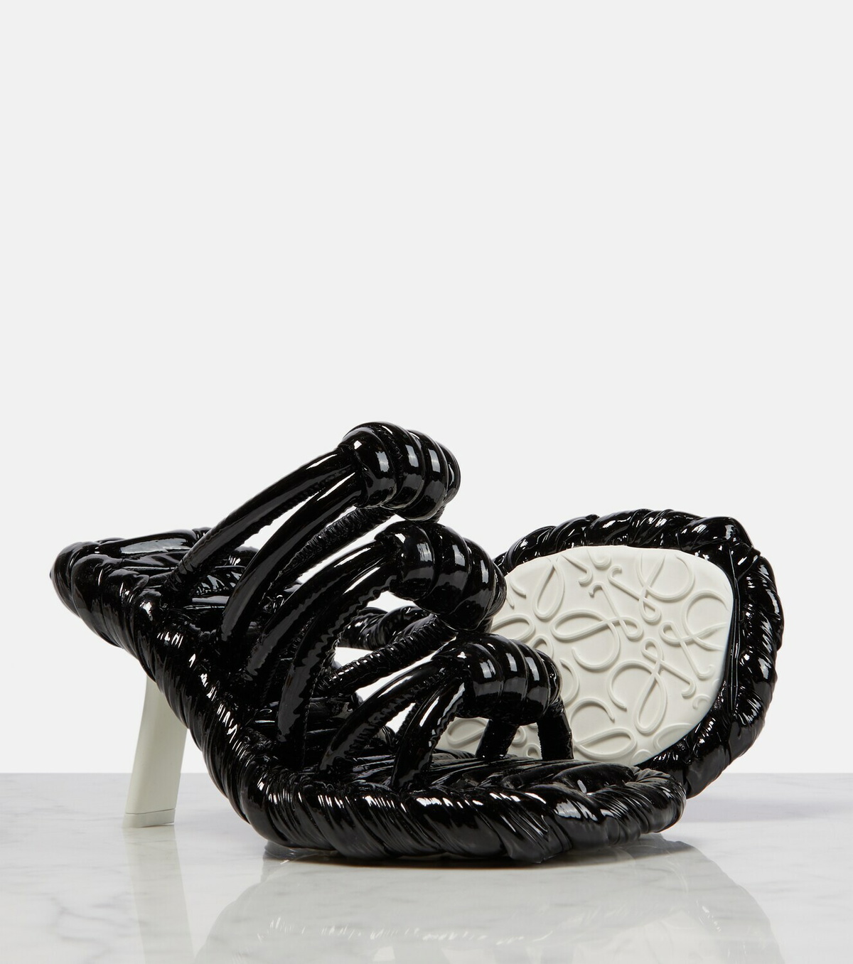 Loewe Knot padded patent leather mules Loewe