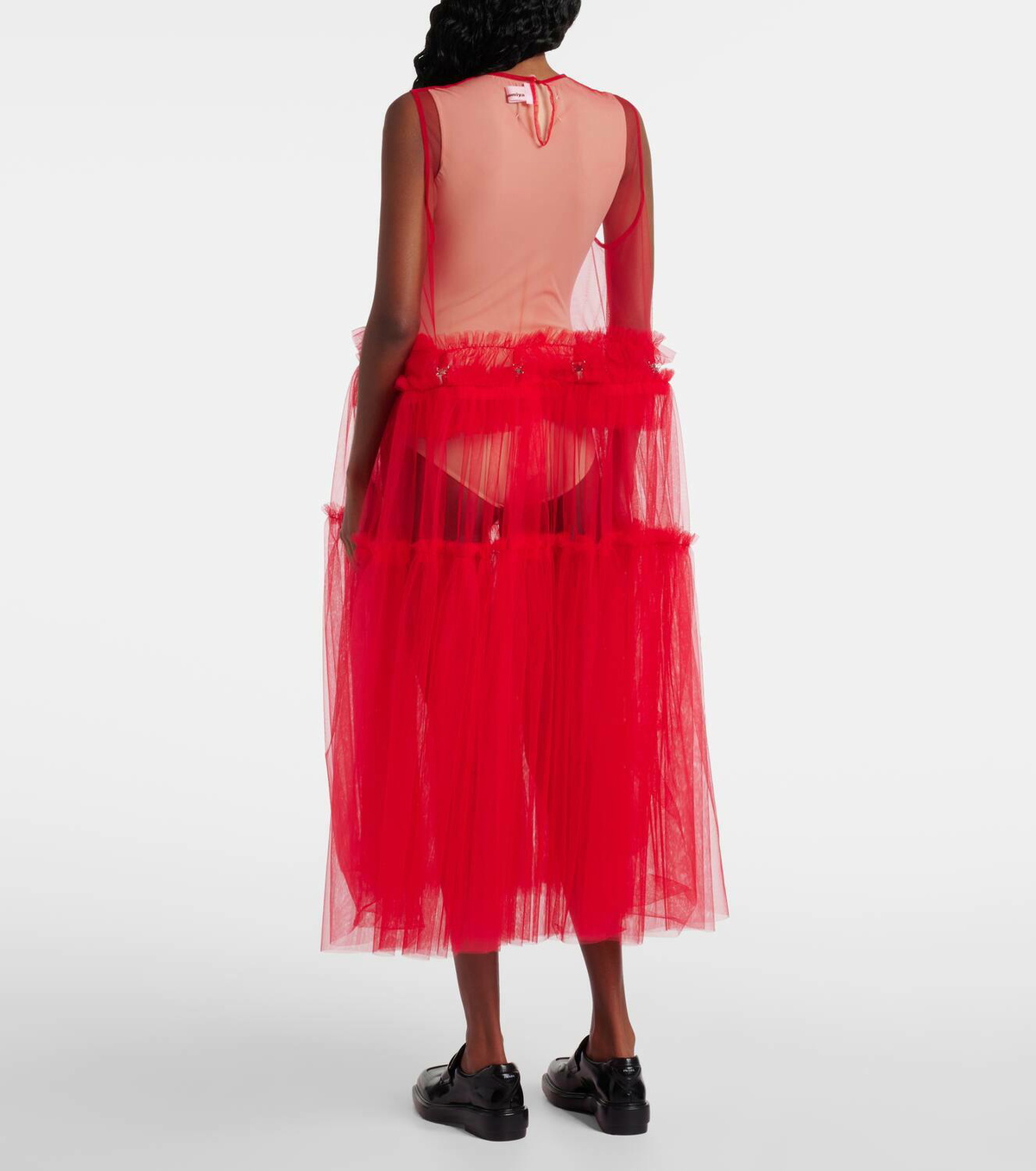 Noir Kei Ninomiya Sheer tulle maxi dress