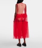 Noir Kei Ninomiya Sheer tulle maxi dress