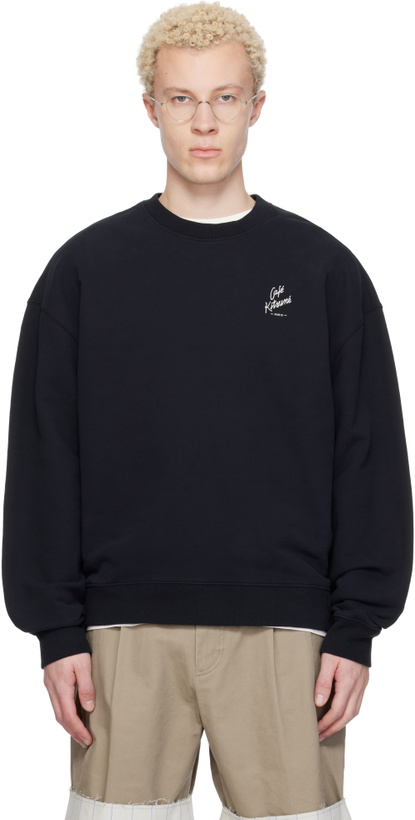 Photo: Maison Kitsuné Black 'Café Kitsuné' Relax Sweatshirt
