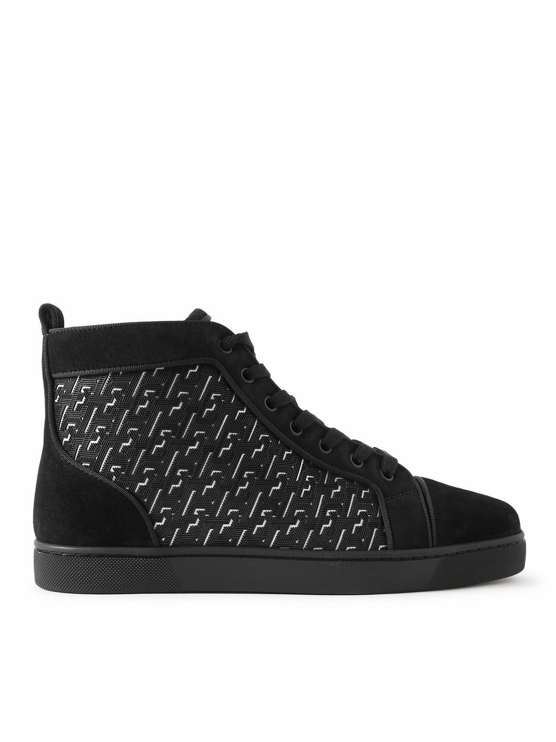 Christian Louboutin - Louis Orlato Rubber-Trimmed Coated-Canvas and ...