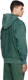 Les Tien Green Cotton Hoodie