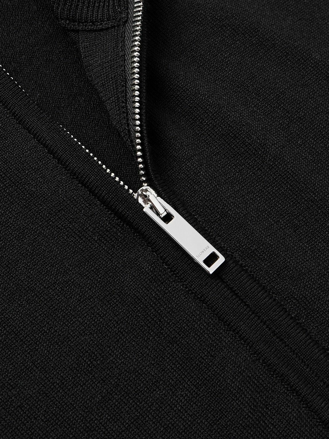 Incotex - Zanone Flexwool Half-Zip Sweater - Black