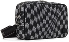 AMIRI Black & White Wavy Houndstooth Camera Bag