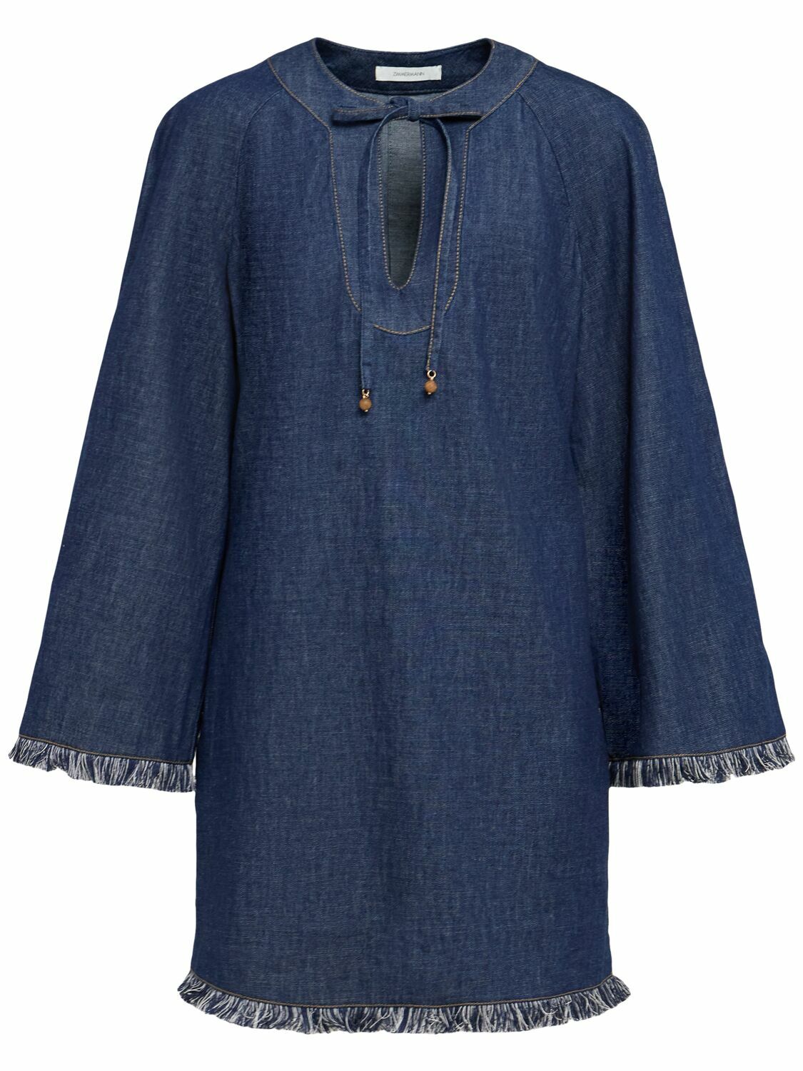 ZIMMERMANN Wylie Stretch Denim Tunic Top Zimmermann