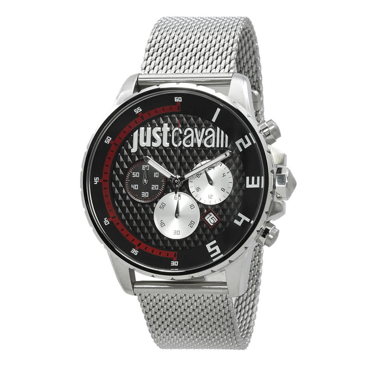 Photo: Just Cavalli Chronograph Quartz Black Dial Mens Watch JC1G063M0265