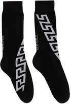 Versace Black Greca Socks