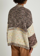 Free People Isabella Colourblock Knitted Cardigan Brown
