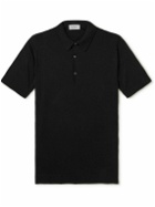 John Smedley - Mycroft Sea Island Cotton Polo Shirt - Black