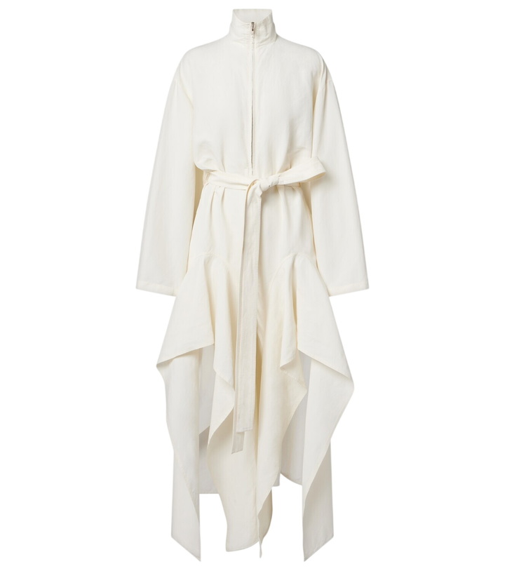 Photo: Alaïa Belted ruffled poplin jumpsuit