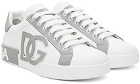 Dolce&Gabbana White & Gray Portofino Sneakers