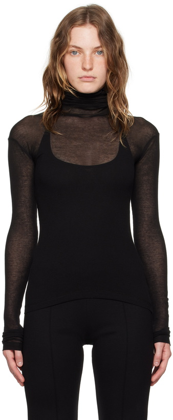 Photo: BITE Black Ribbed Turtleneck