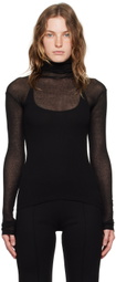 BITE Black Ribbed Turtleneck
