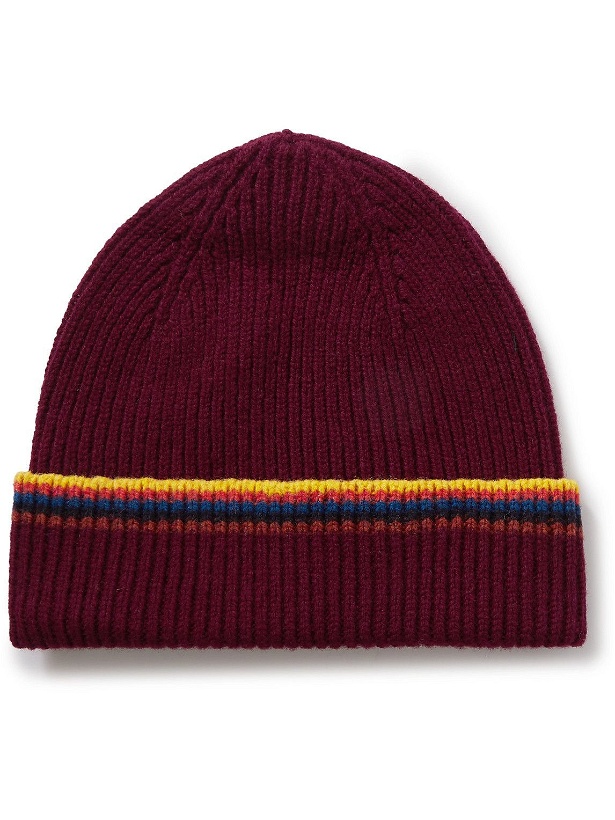 Photo: Paul Smith - Striped Ribbed Wool Beanie