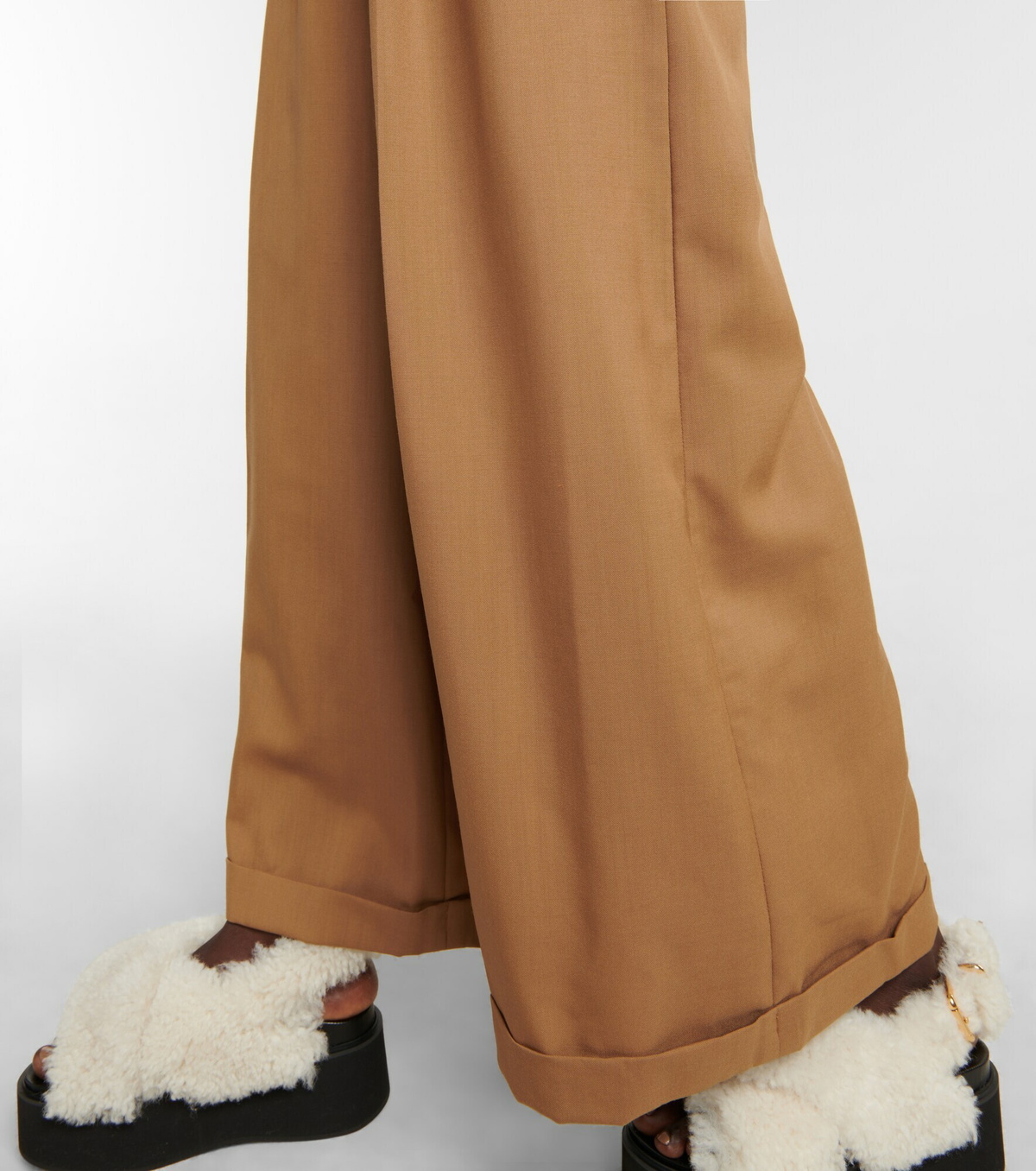 パンツ MARNI VIRGIN WOOL PANTS WITH WIDE LEG Marni wide-leg Virgin Wool Trousers | Blue | FARFETCH JO