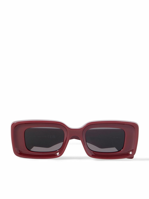 Photo: LOEWE - Anagram Rectangular-Frame Acetate Sunglasses