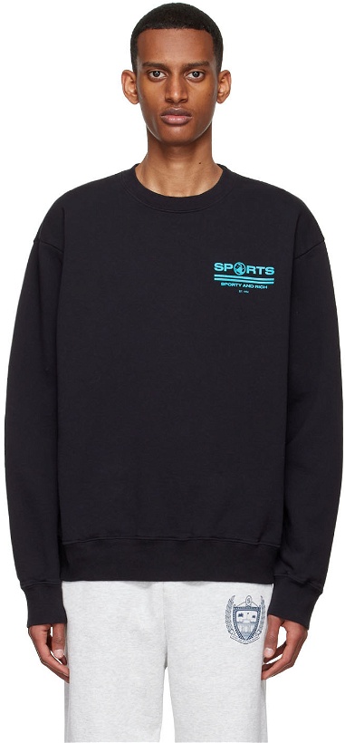 Photo: Sporty & Rich Black Cotton Sweatshirt