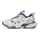 Balenciaga White and Blue Track Sneakers