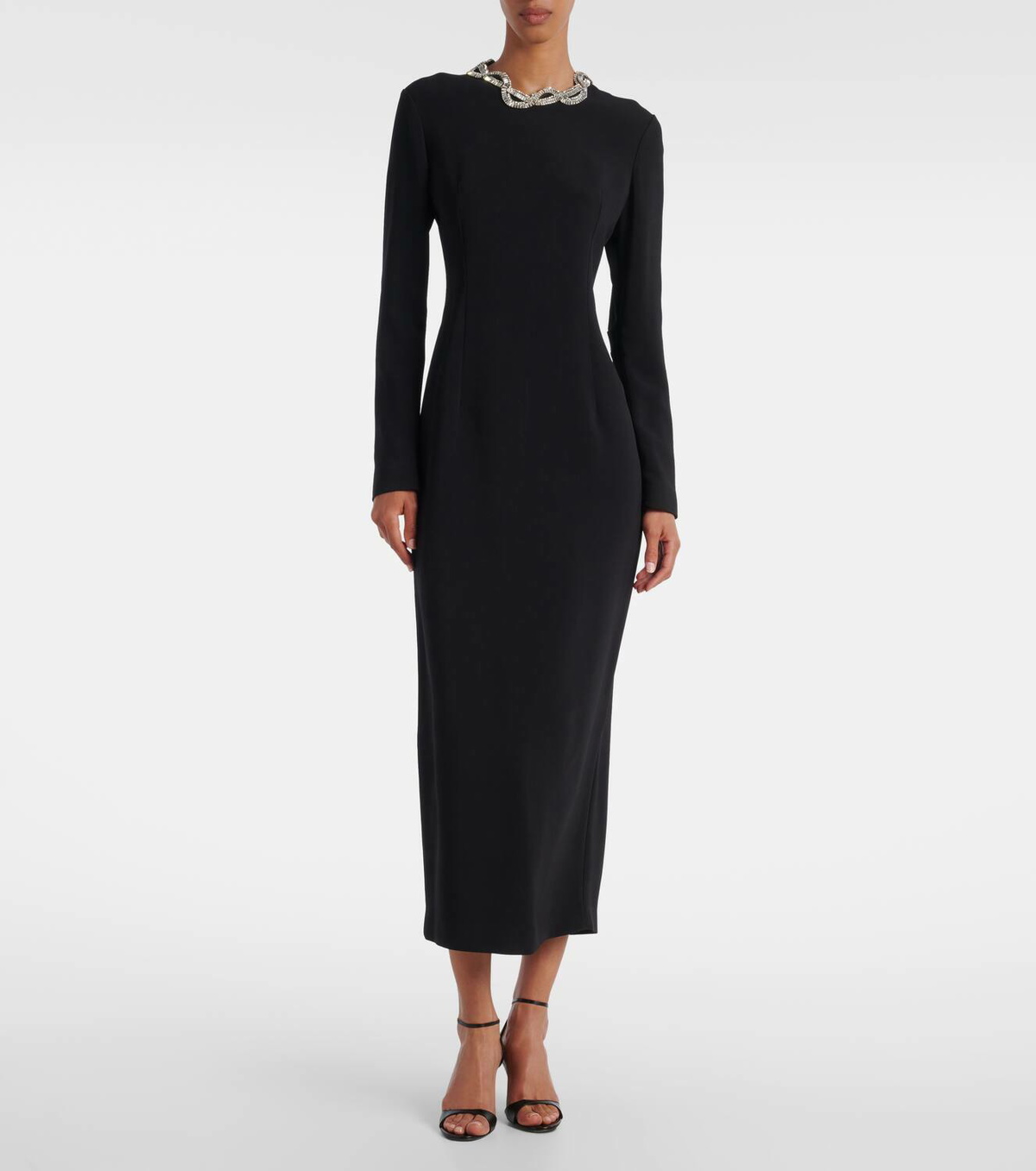 The Row Mitsuko embellished cady maxi dress