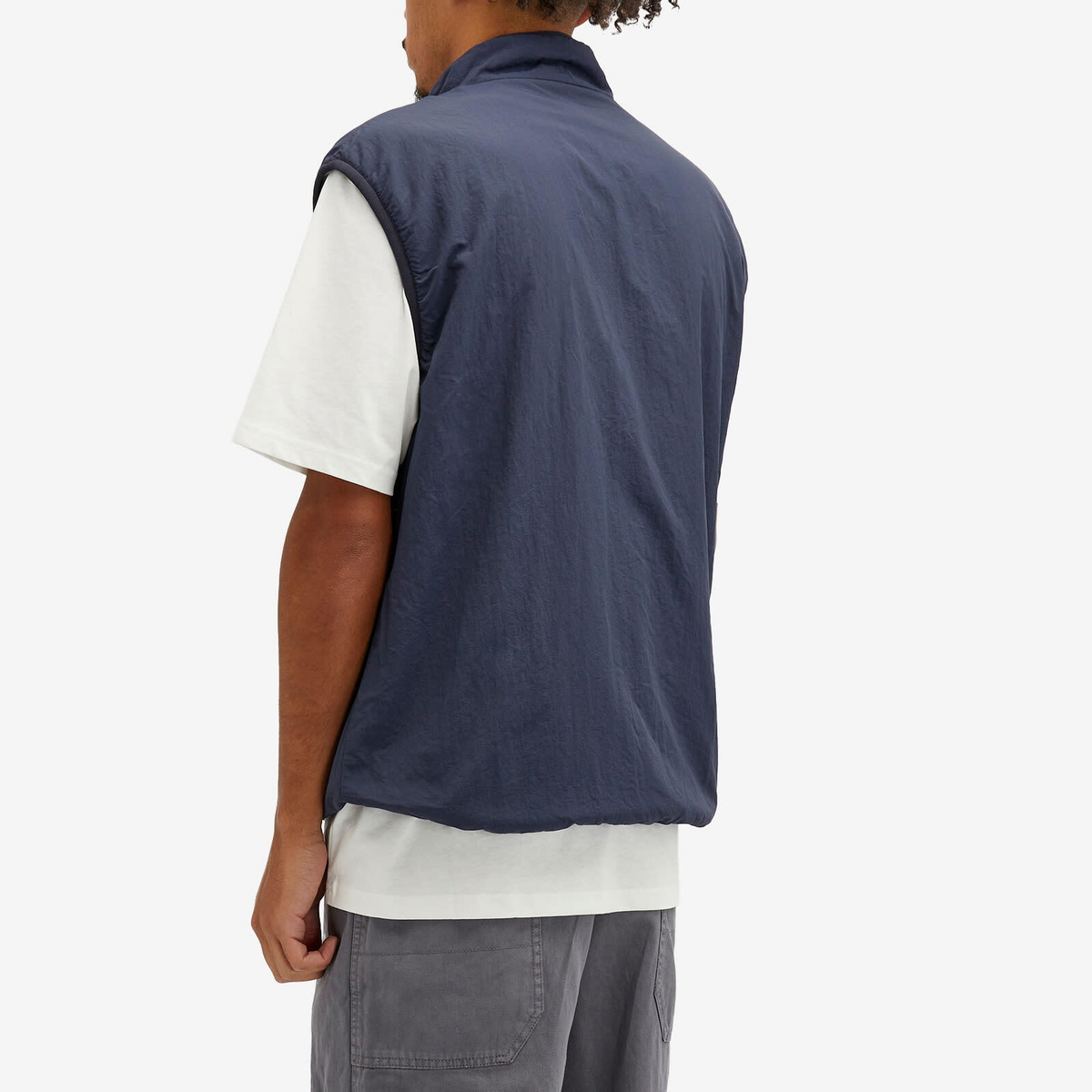 Gramicci Men's Reversible Fleece Vest in Heather Charcoal