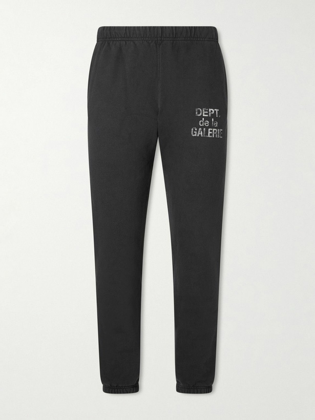 Photo: Gallery Dept. - Tapered Logo-Print Cotton-Jersey Sweatpants - Black