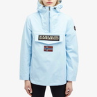 Napapijri Women's Rainforest Nylon Windbreaker Jacket in Blue Clear