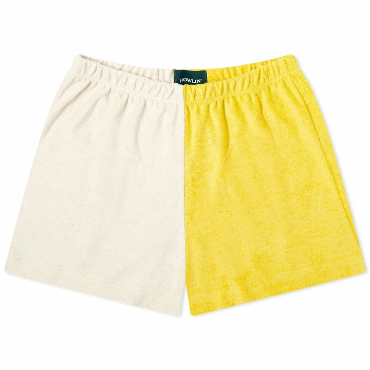 Photo: Howlin by Morrison Women's Howlin' Flaming Grooves Shorts in Daffodil