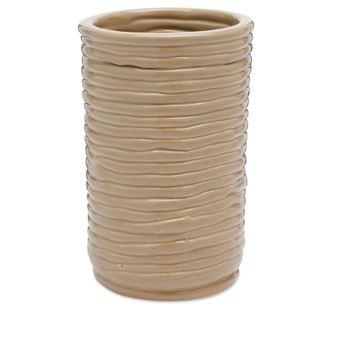 ferm LIVING Corduroy Ceramic Vase in Cashmere 