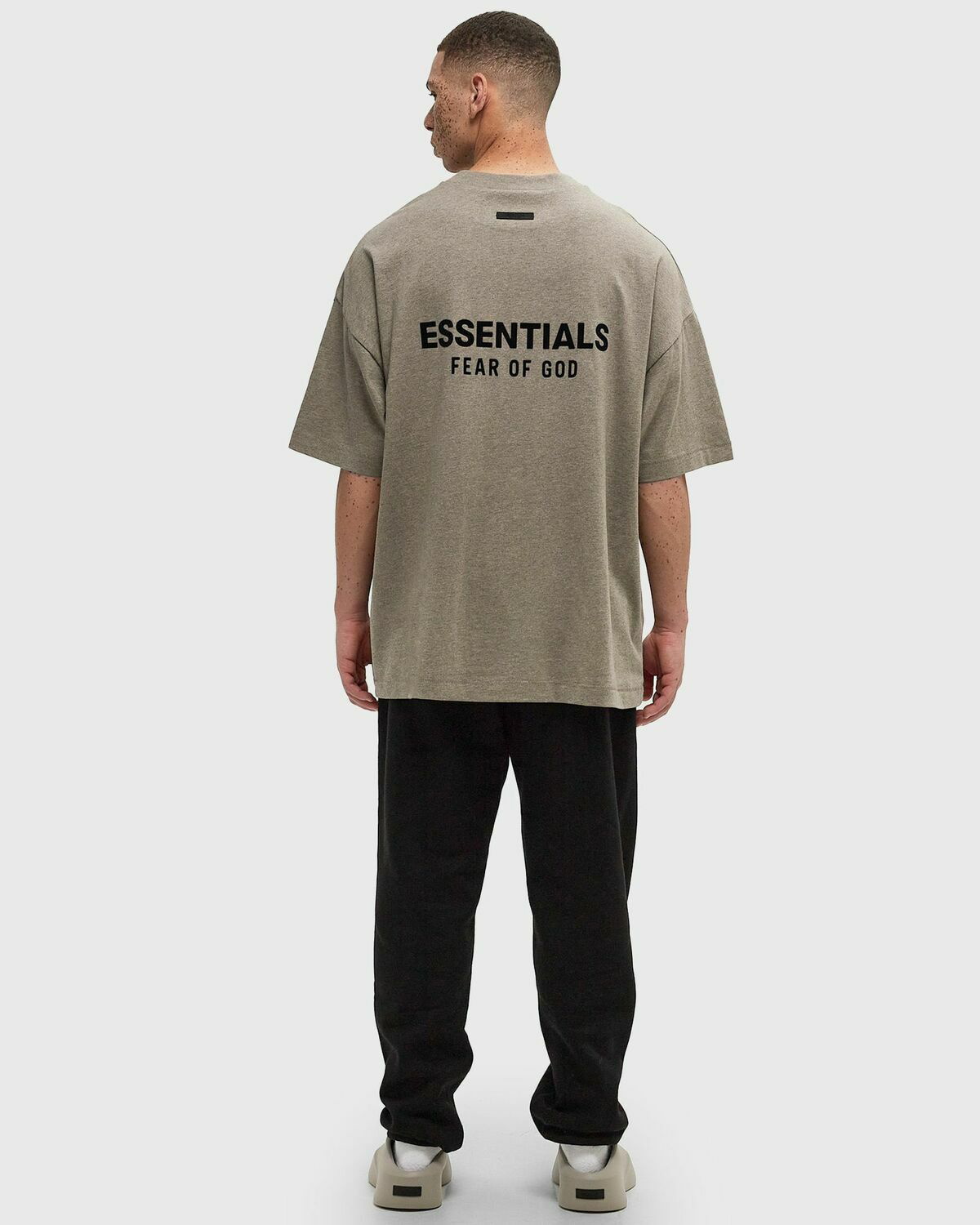 Fear Of God Essentials Jersey Crewneck T Shirt Grey Fear Of