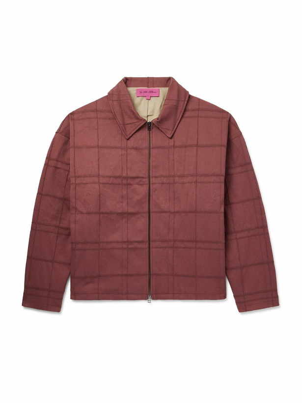 Photo: The Elder Statesman - Checked Cotton-Blend Jacquard Jacket - Red