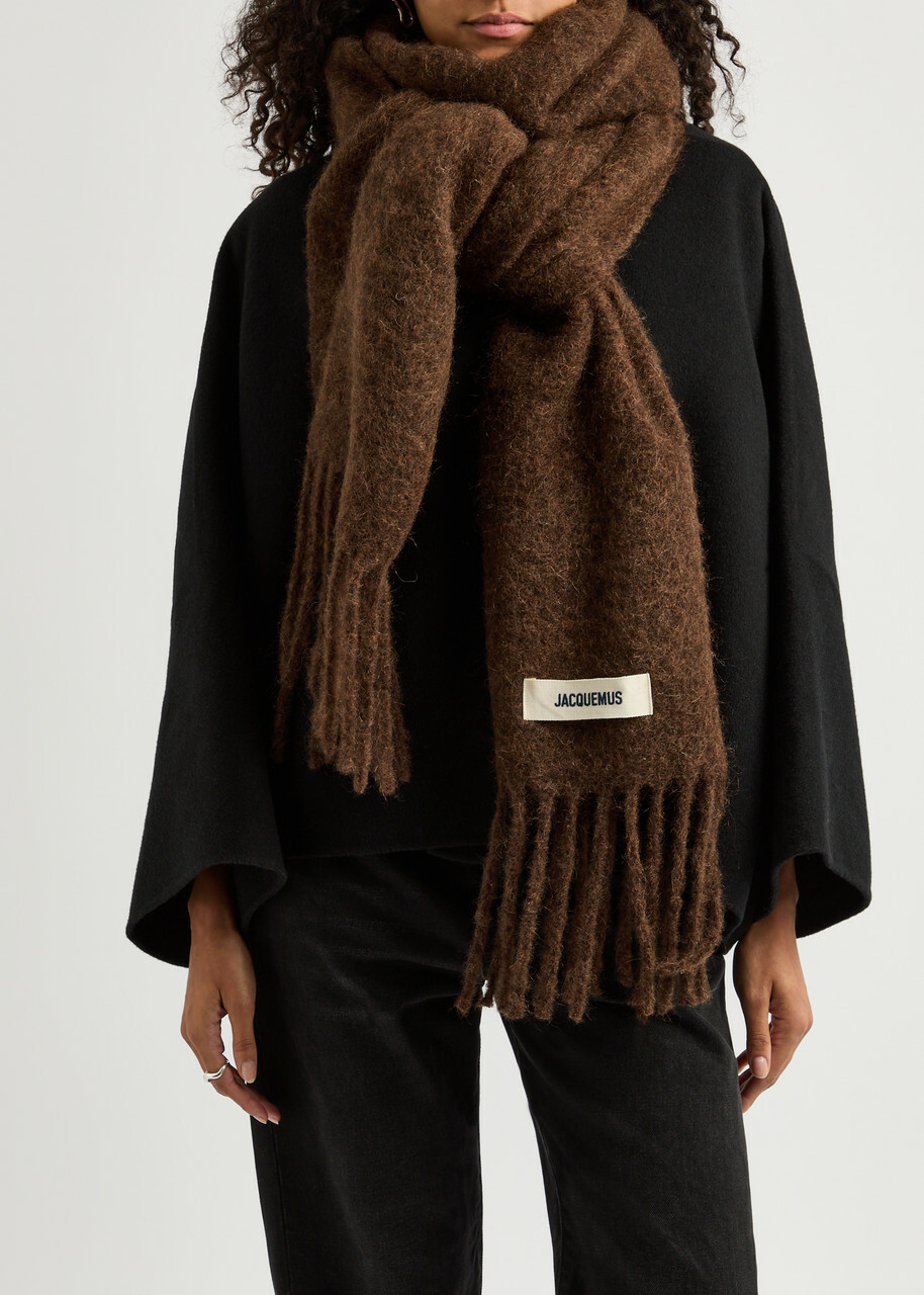 Jacquemus L'echarpe Carro Knitted Scarf - Brown - One Size