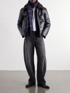 Paul Smith - Checked Wool and Cashmere-Blend Scarf - Blue