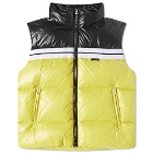 Palm Angels Men's Track Puffer Gilet in Yellow/Black