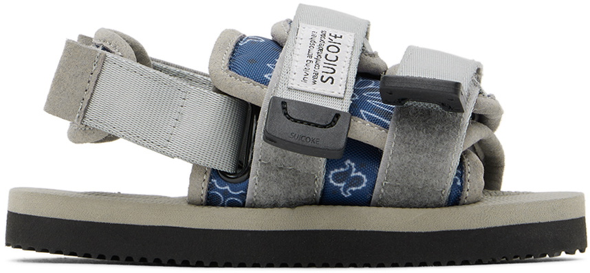 Suicoke Kids Navy & Gray Moto Sandals Suicoke