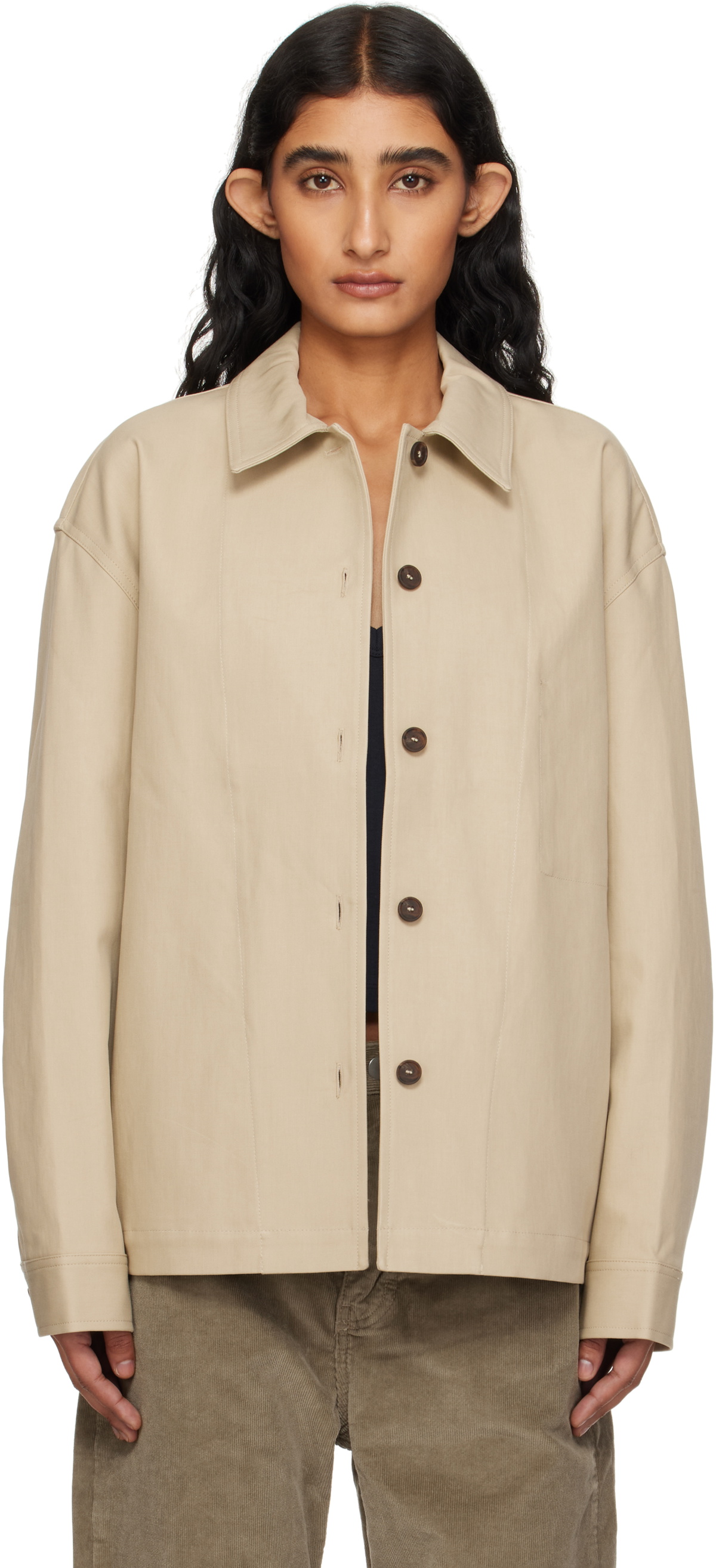 Studio Nicholson Beige Enzo Jacket Studio Nicholson