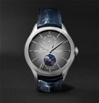 Baume & Mercier - Clifton Baumatic Automatic Moon-Phase 42mm Stainless Steel and Alligator Watch, Ref. No. M0A10548 - Gray