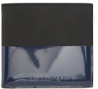 Alexander McQueen Black & Navy Bifold Wallet