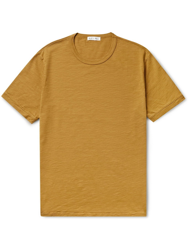 Photo: ALEX MILL - Standard Slim-Fit Slub Cotton-Jersey T-Shirt - Yellow