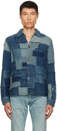 RRL Indigo Patchwork Shirt