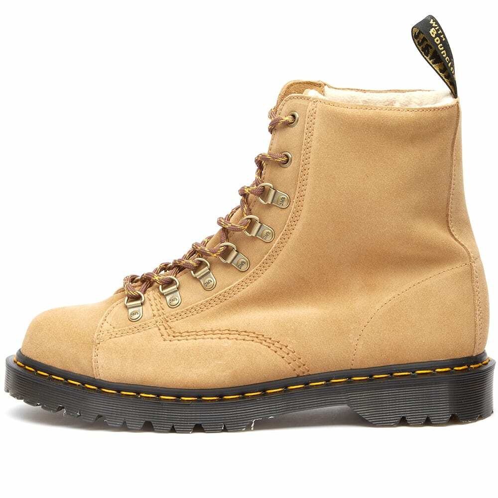 Dr. Martens Archie II Repello Calf Suede - Made In England - Scarpa Stringata 3 Occhielli - Colore Dark Tan, Suola V18, Pelle Scamosciata Di Qualità