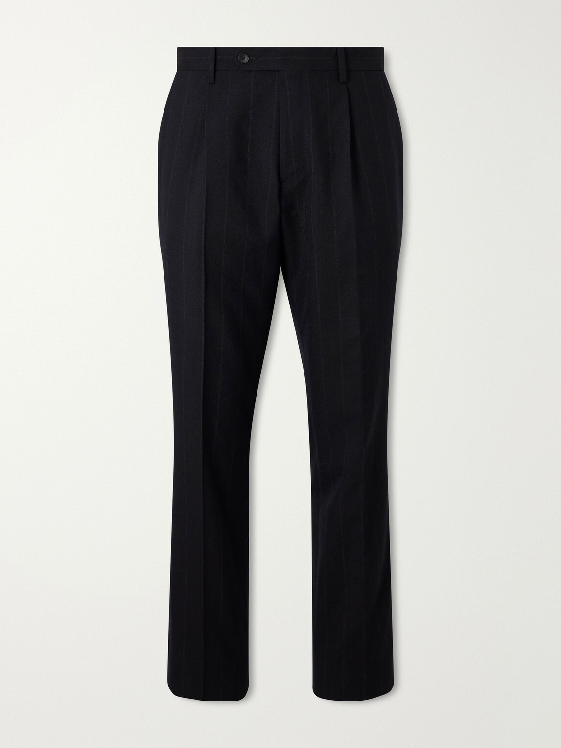 Mr P. - Straight-Leg Pinstriped Wool Suit Trousers - Blue