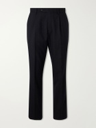Mr P. - Straight-Leg Pinstriped Wool Suit Trousers - Blue